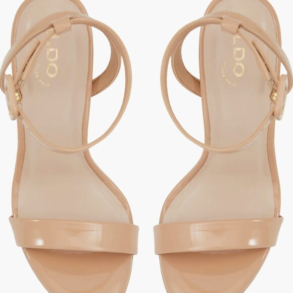 Aldo "Kat" Beige Strappy Stiletto Sandals (7.5) - Brand new in box, never worn - Picture 4 of 14